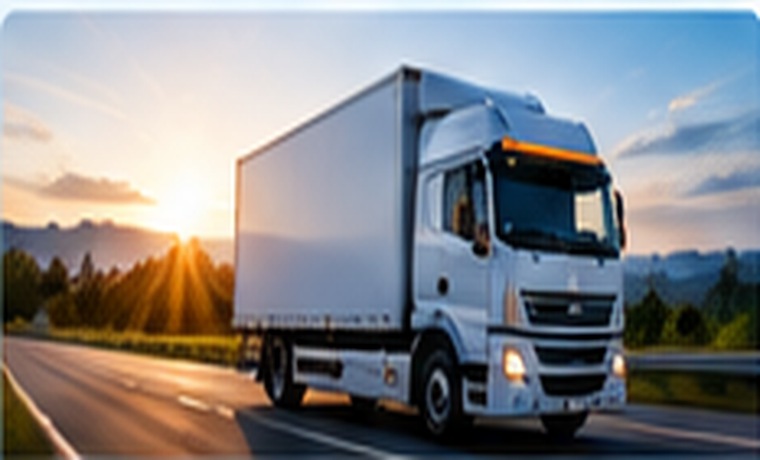 Fast logistics and delivery truck